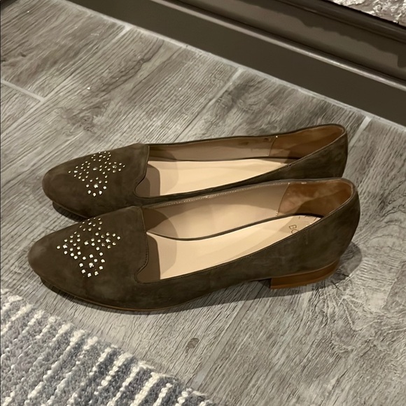 Bocage brown suede Loafers with Gold studded toe design size 39 or US 8 1/2 - Picture 5 of 9